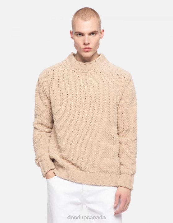 DONDUP Men Crew-Neck Chenille Jumper XF8V886 Apparel Lievito