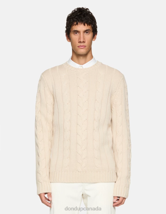 DONDUP Men Crew-Neck Wool Jumper XF8V872 Apparel Lievito