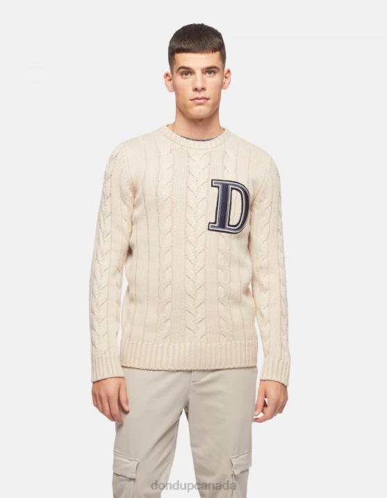 DONDUP Men Crew-Neck Wool Jumper XF8V889 Apparel Lievito