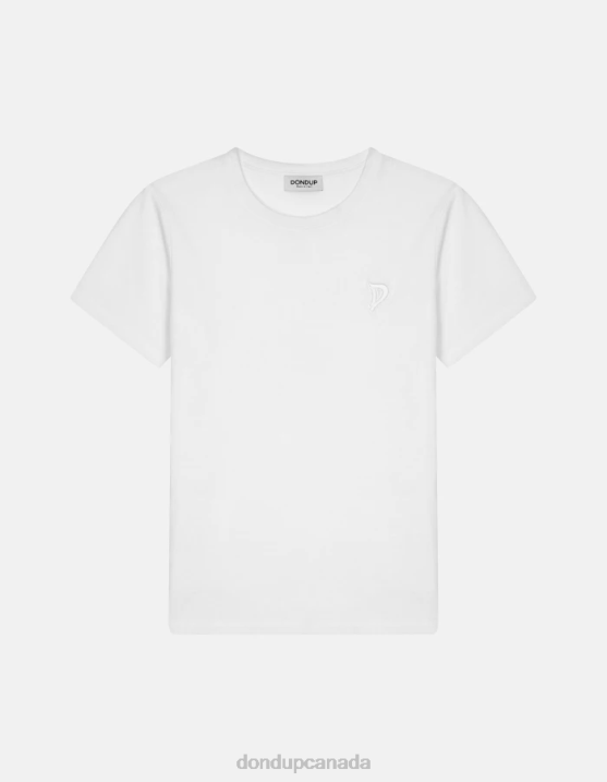 DONDUP Women Regular-Fit Jersey T-Shirt XF8V412 Apparel White