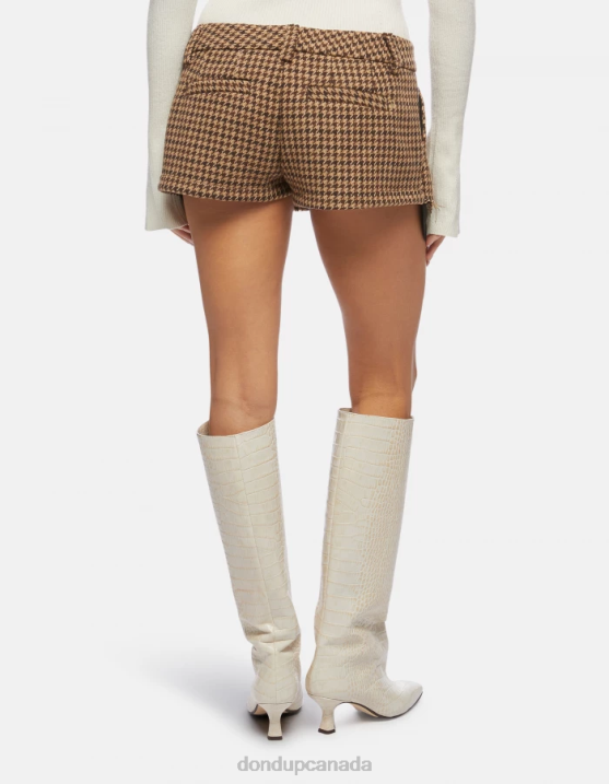 DONDUP Women Wool-Blend Miniskirt XF8V398 Apparel Cioccolato