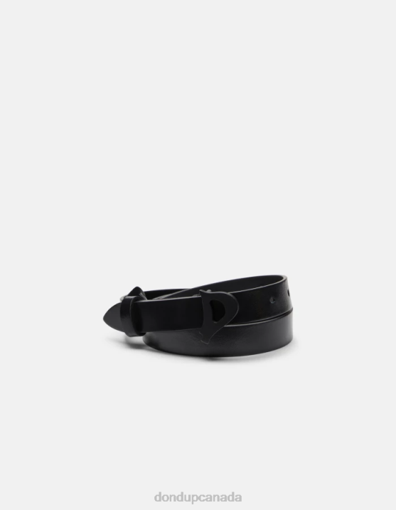 DONDUP Women Calfskin Belt XF8V491 Accessories Black