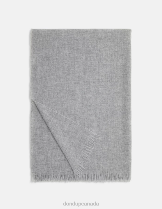 DONDUP Women Wool Scarf XF8V523 Accessories Light Grey